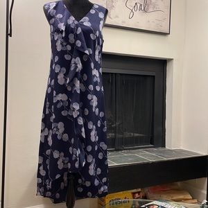 Banana Republic: Leafy blue dress: High low